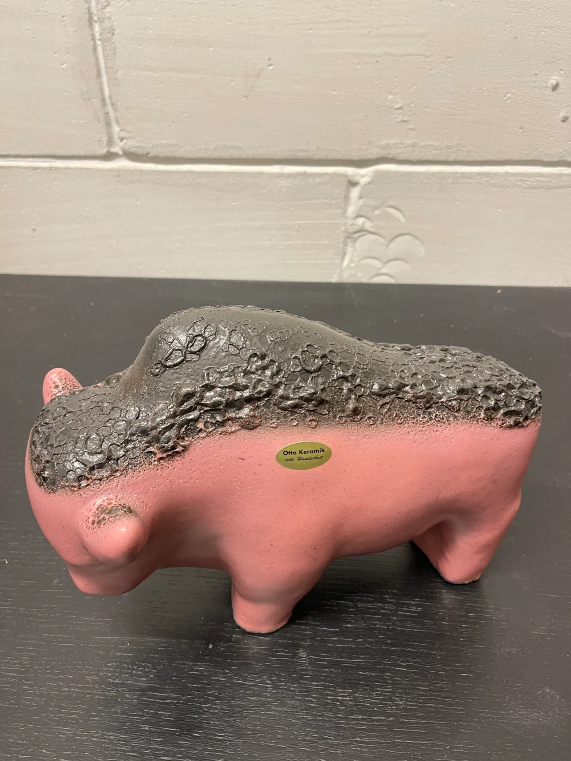 Otto Keramik Ceramic Bull West German Pottery Fat Lava