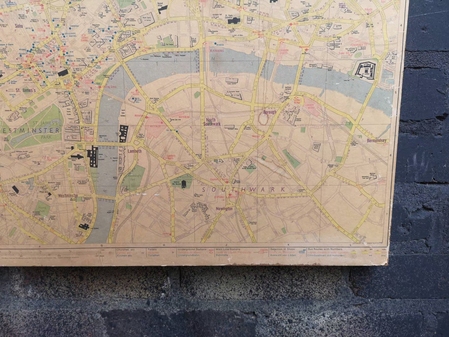 Vintage 1970s Map Of London By Geographers Map Co Ltd