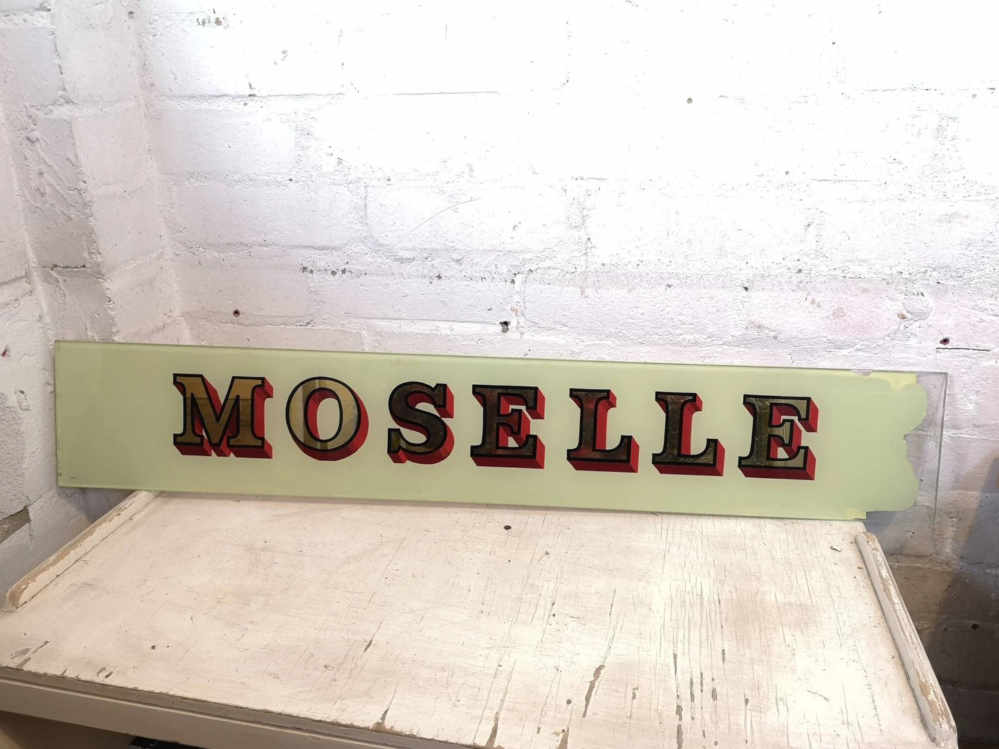 Early 1900s Hand Painted Glass Pub Signs