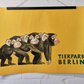 Vintage 1970s Tierpark Berlin Original Zoo Poster Advertising Of Baby Chimpanzees