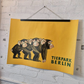 Vintage 1970s Tierpark Berlin Original Zoo Poster Advertising Of Baby Chimpanzees