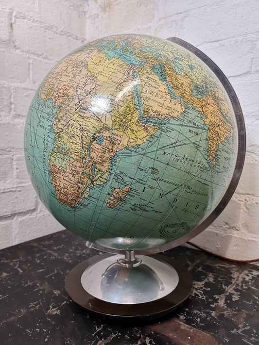 Vintage 1960s Columbus Duo Glass Globe Lamp