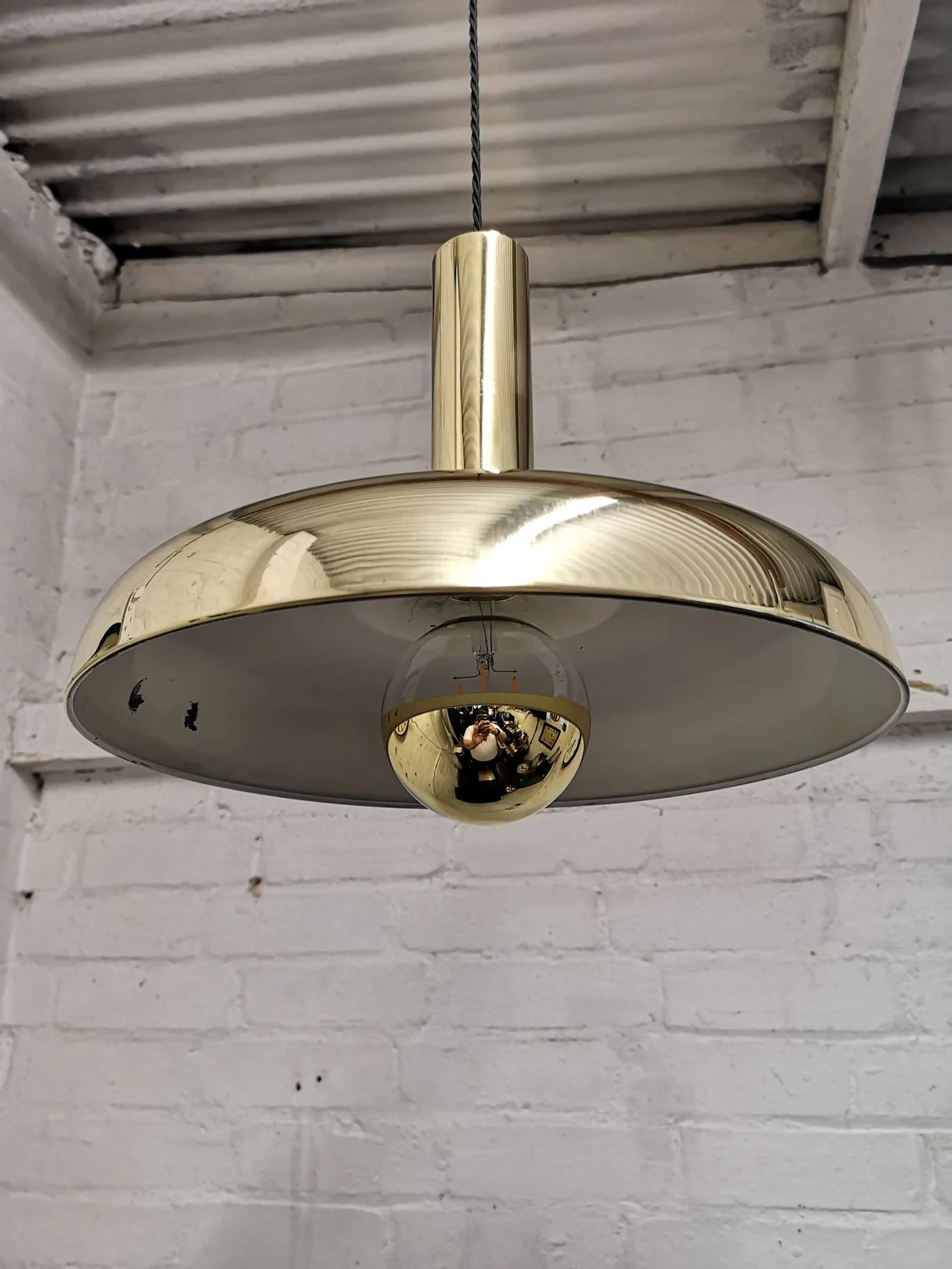 1960s Brass Pendant Lights By Sölken Germany