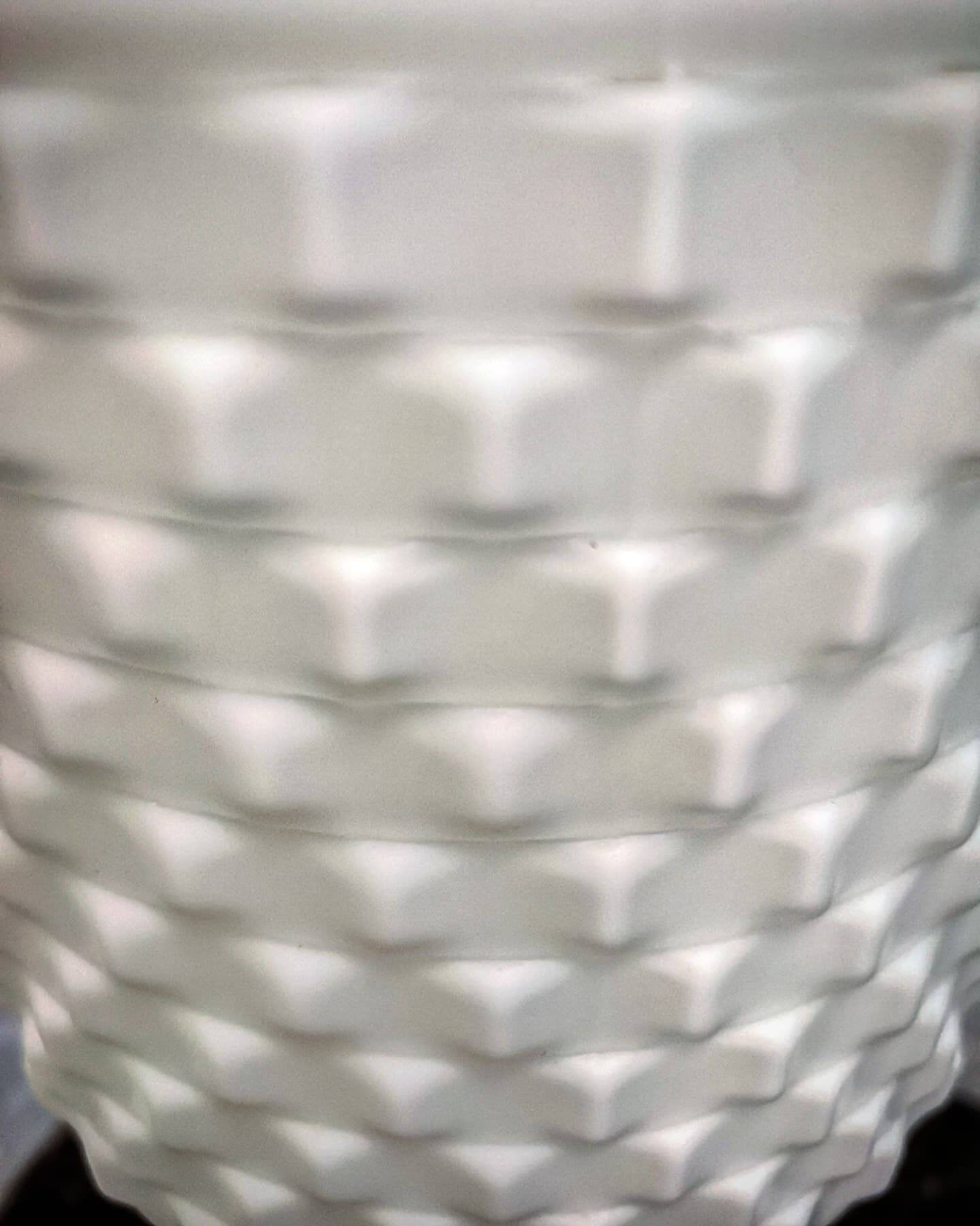 1960s Czech Cubic Effect Opaline Glass Pendant Light