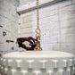 1960s Czech Cubic Effect Opaline Glass Pendant Light