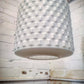 1960s Czech Cubic Effect Opaline Glass Pendant Light