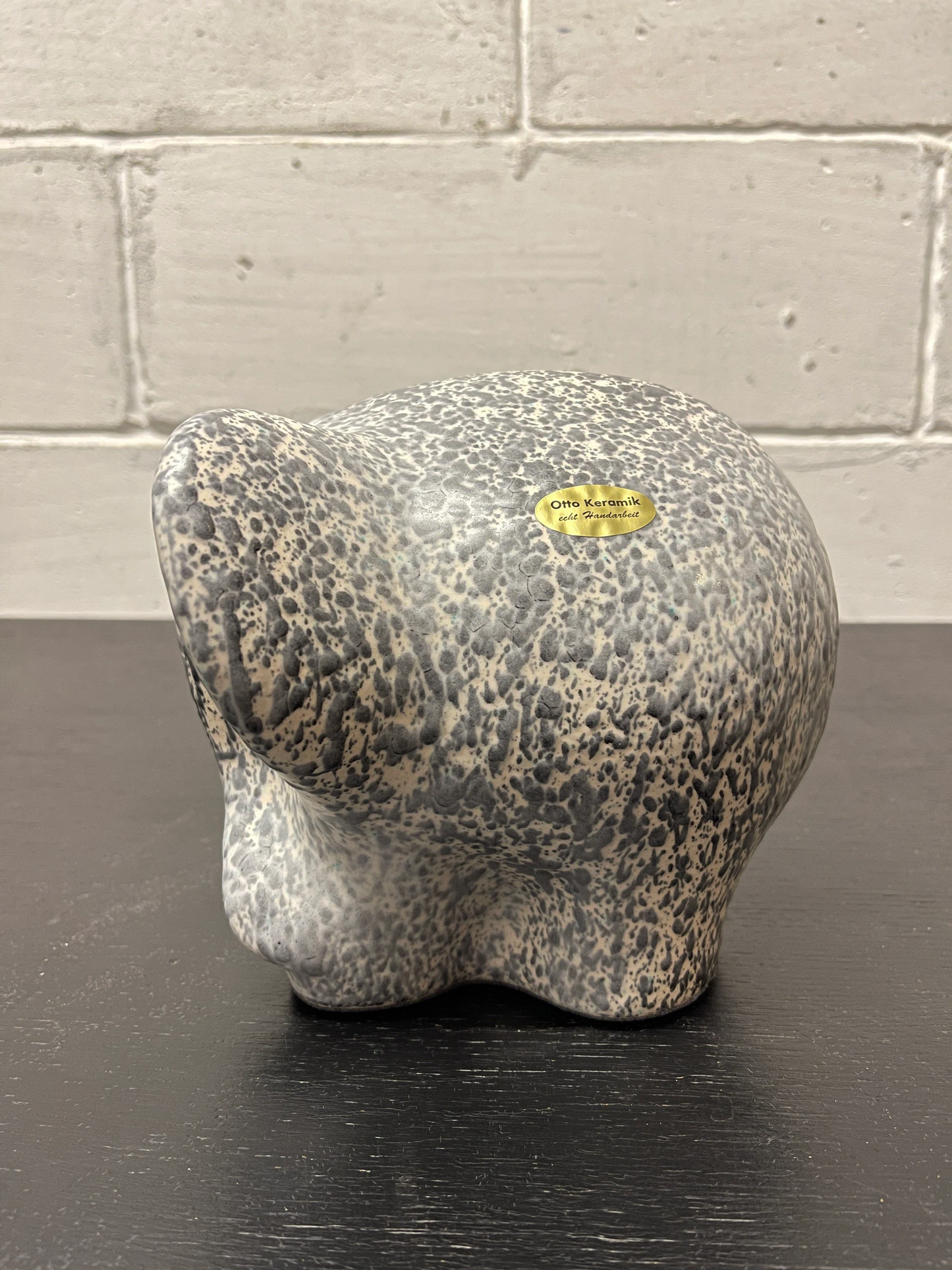 Otto Keramik Ceramic Elephant West German Pottery Fat Lava