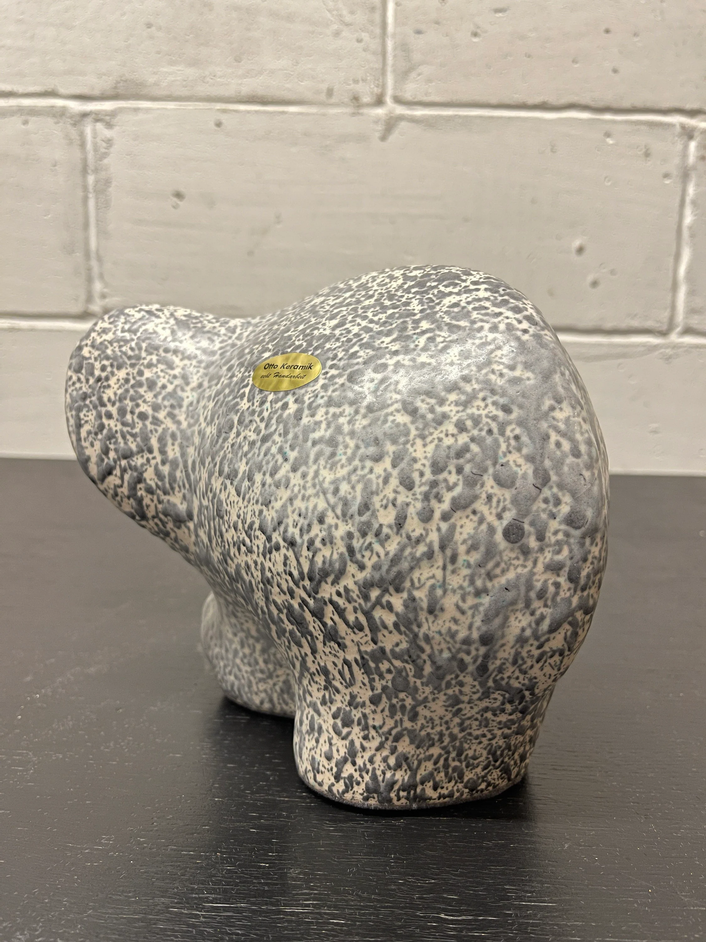 Otto Keramik Ceramic Elephant West German Pottery Fat Lava