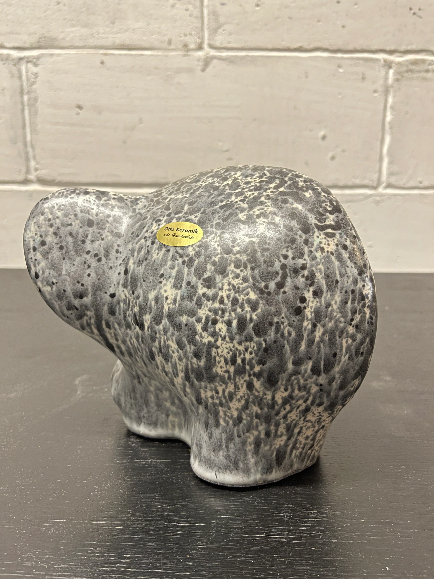 Otto Keramik Ceramic Elephant West German Pottery Fat Lava