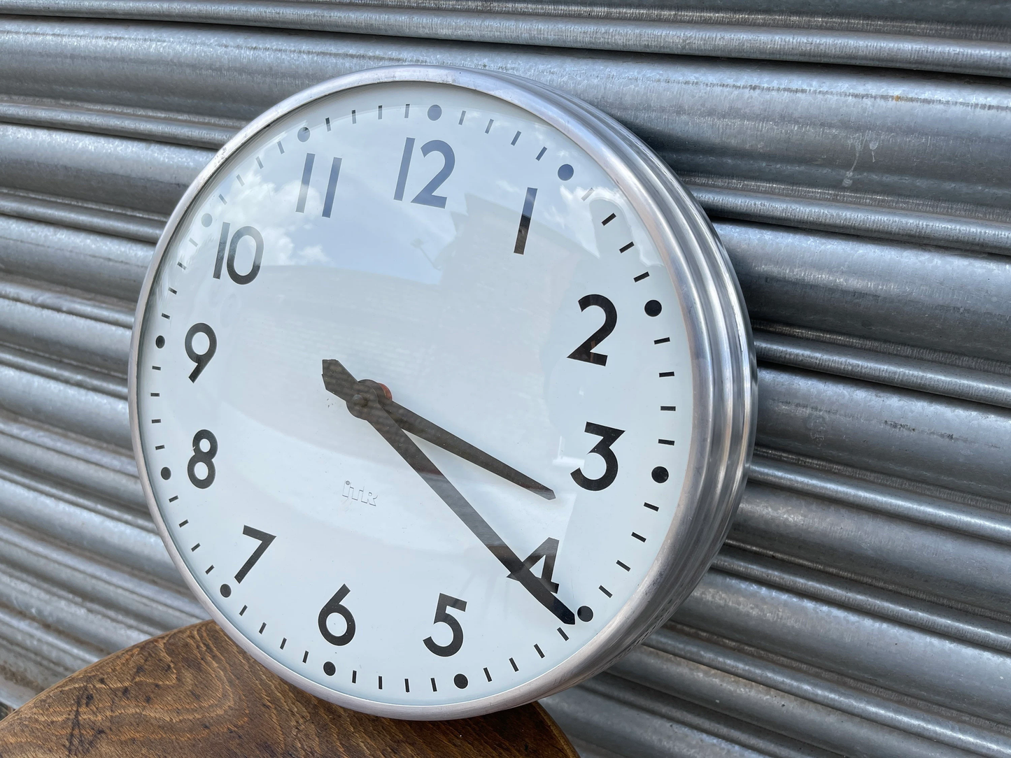 Vintage 1950s Industrial Factory Clock By ITR