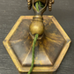 Rare Early 1900s Hexagonal Based Brass Piano Lamp By John Dugdill & Co