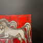 1960s Ruscha Art Stallions Hand Painted Ceramic Mural Germany