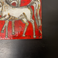 1960s Ruscha Art Stallions Hand Painted Ceramic Mural Germany