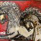 1960s Ruscha Art Stallions Hand Painted Ceramic Mural Germany