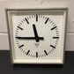 Czech Industrial 1960s Square Factory Clocks By Pragotron