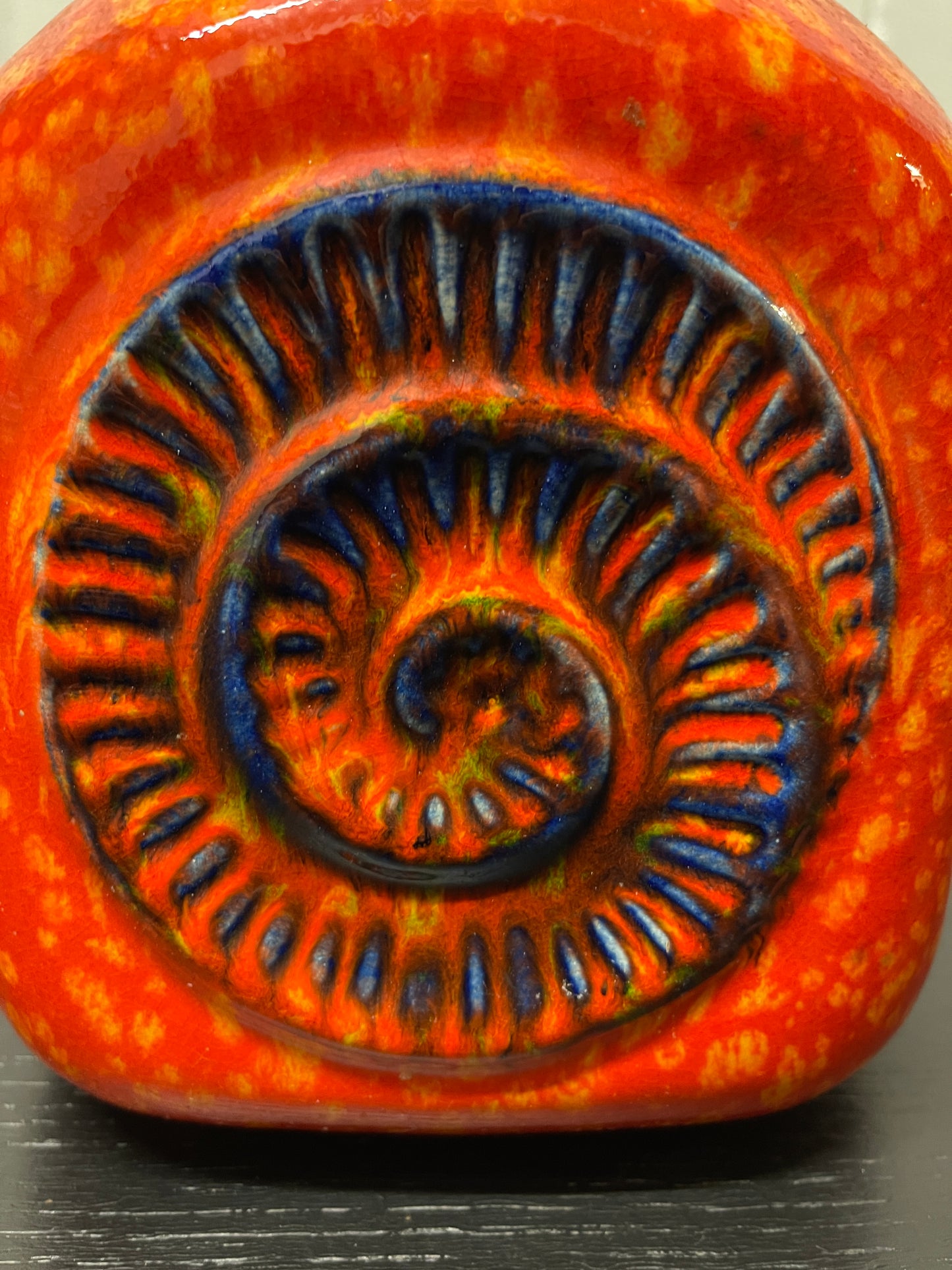 1960s West German Pottery Fossil Vase By Bay 80/25