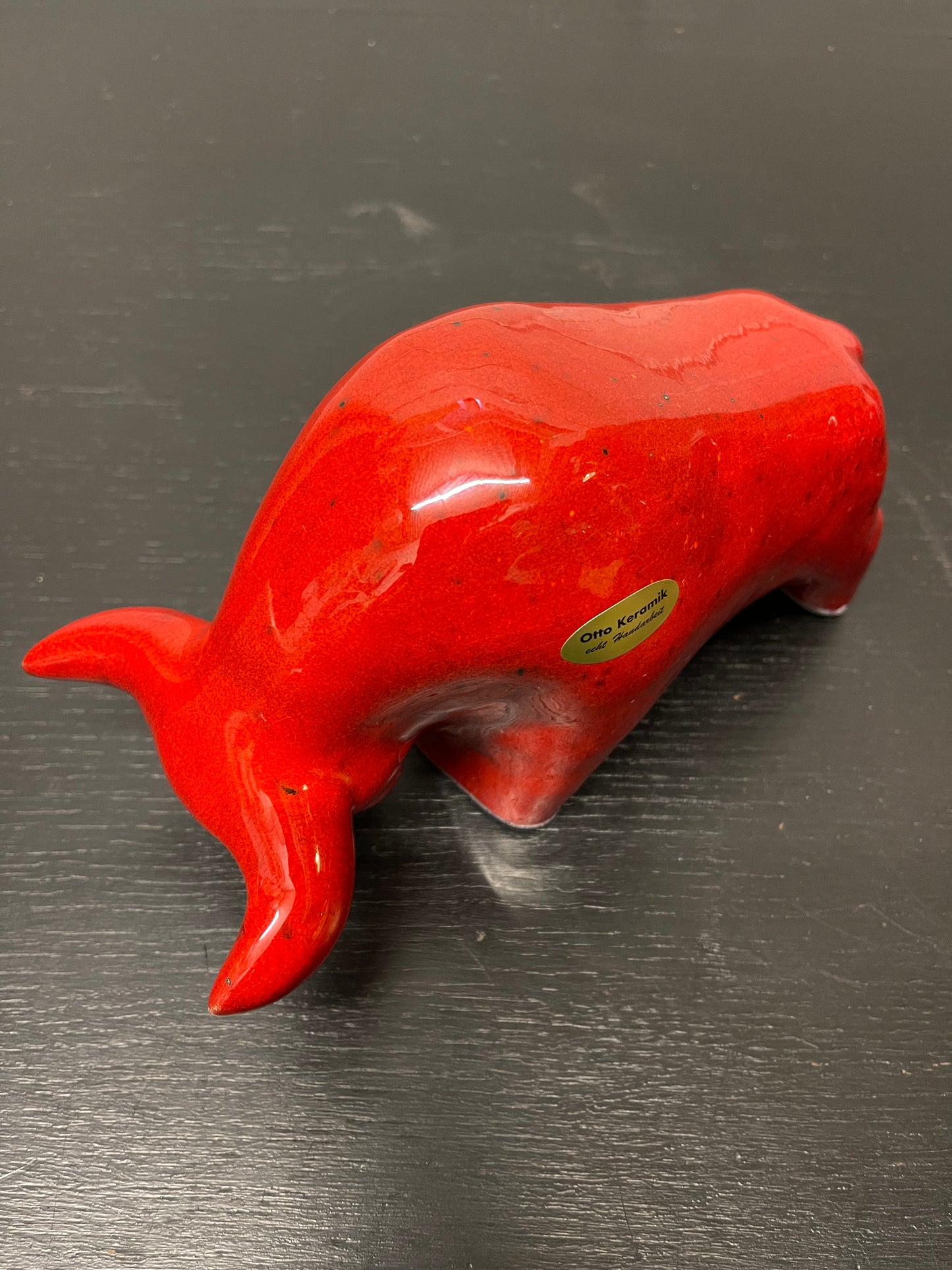 Otto Keramik Ceramic Bull West German Pottery Fat Lava