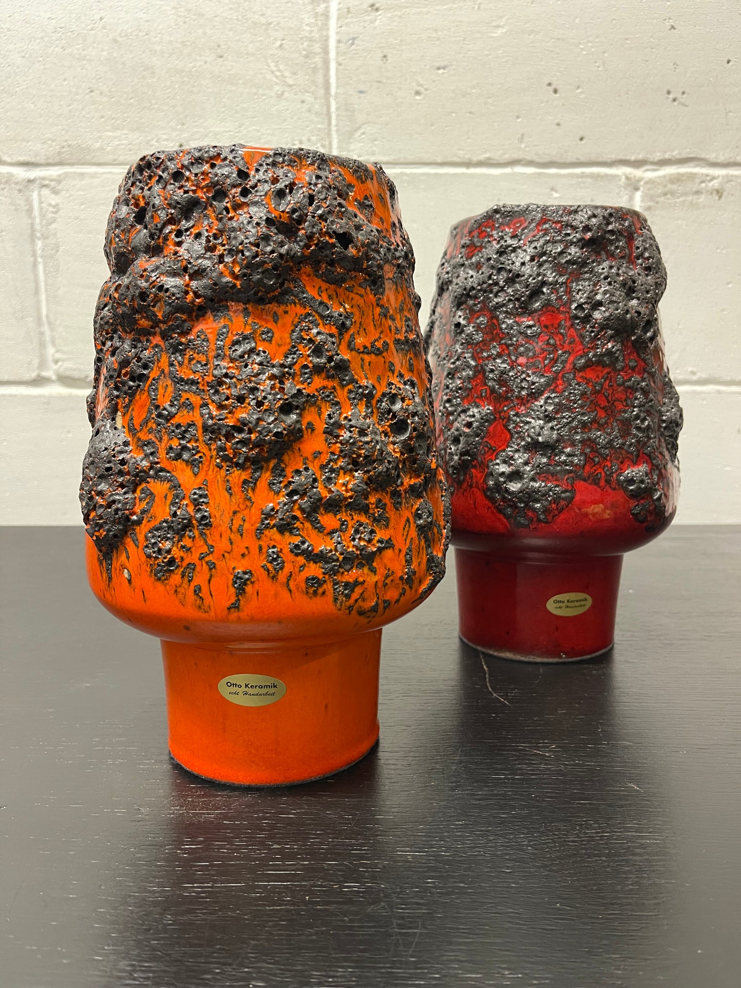 Otto Keramik Ceramic Fat Lava Vase West German Pottery