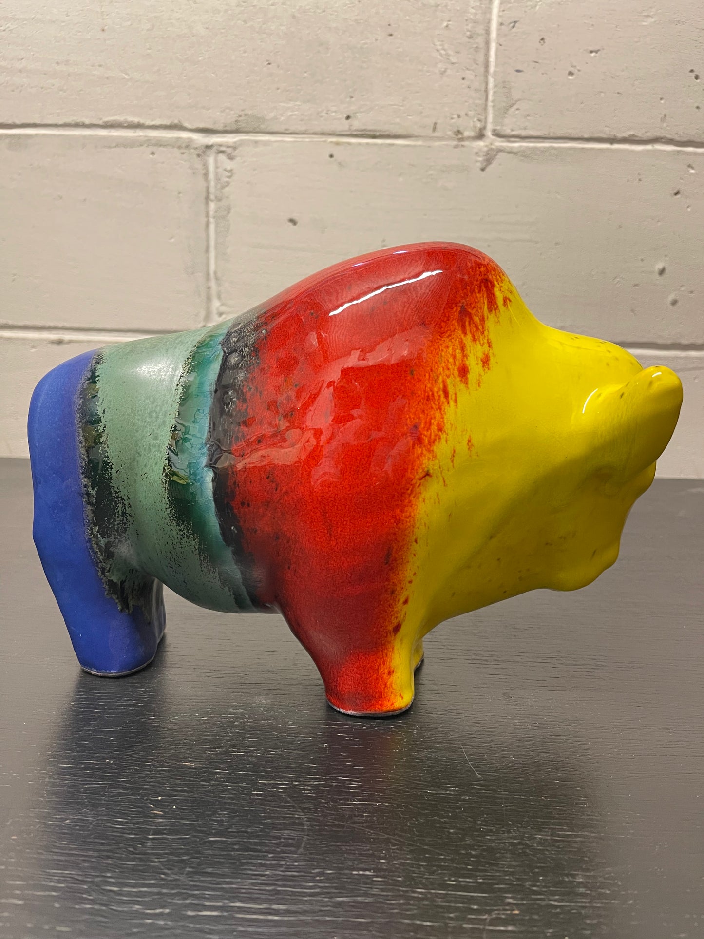 Otto Keramik Ceramic Bull West German Pottery Fat Lava