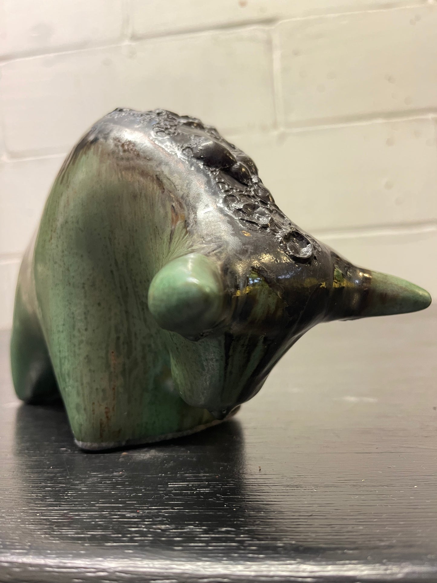 Otto Keramik Ceramic Bull West German Pottery Fat Lava