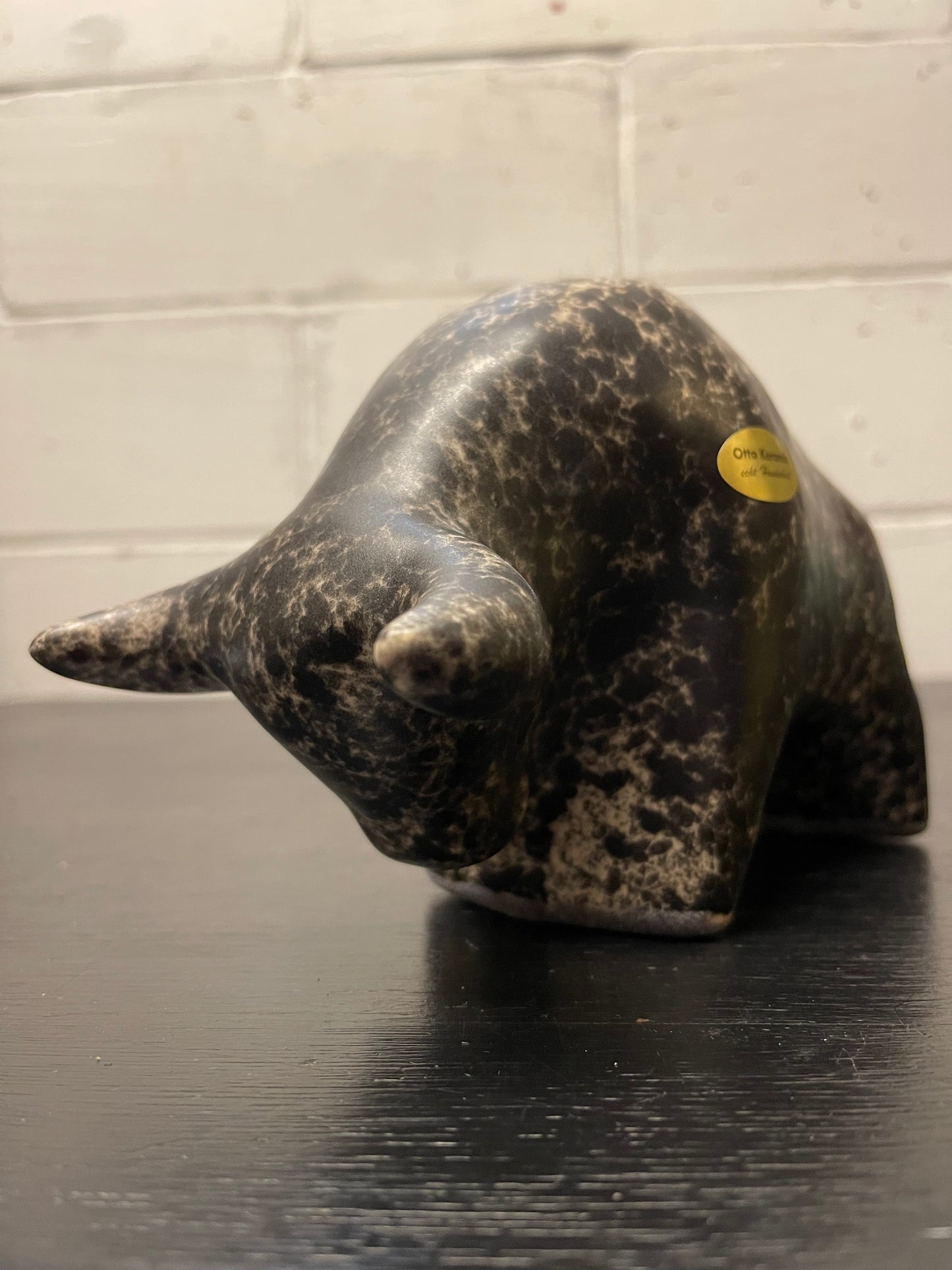 Otto Keramik Ceramic Bull West German Pottery Fat Lava