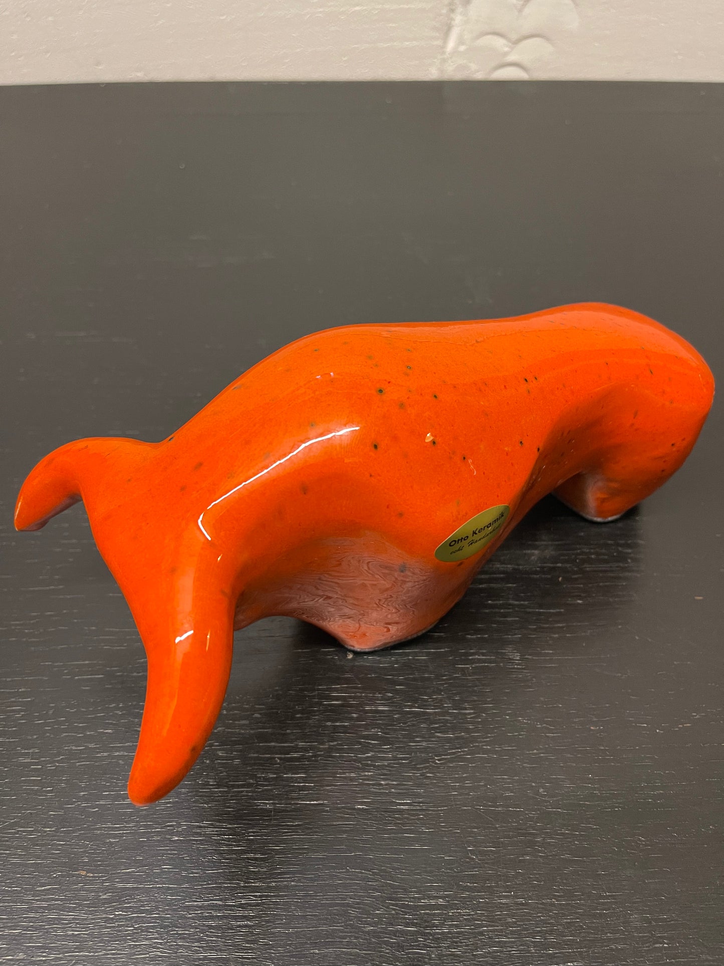 Otto Keramik Ceramic Bull West German Pottery Fat Lava