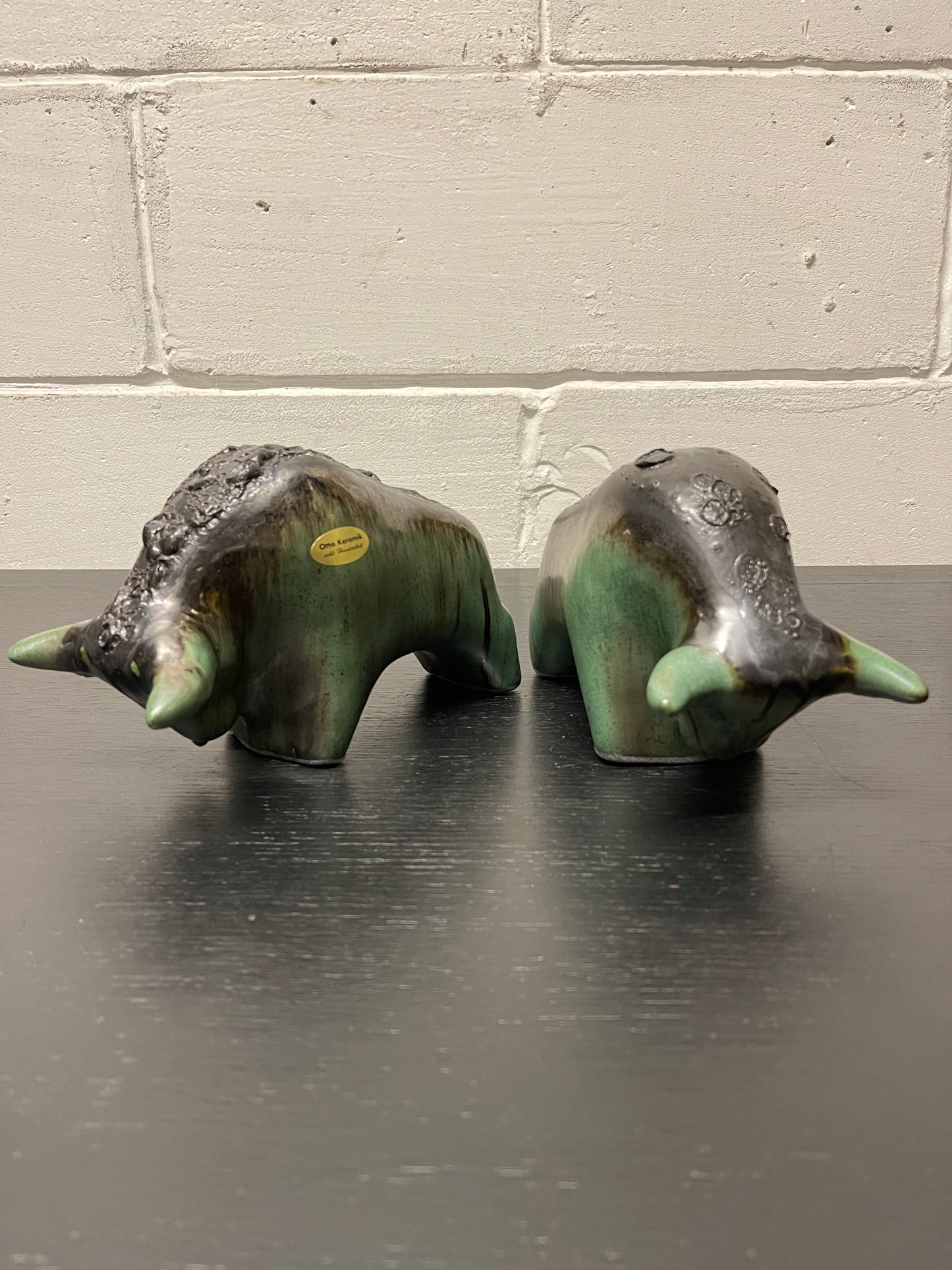 Otto Keramik Ceramic Bull West German Pottery Fat Lava
