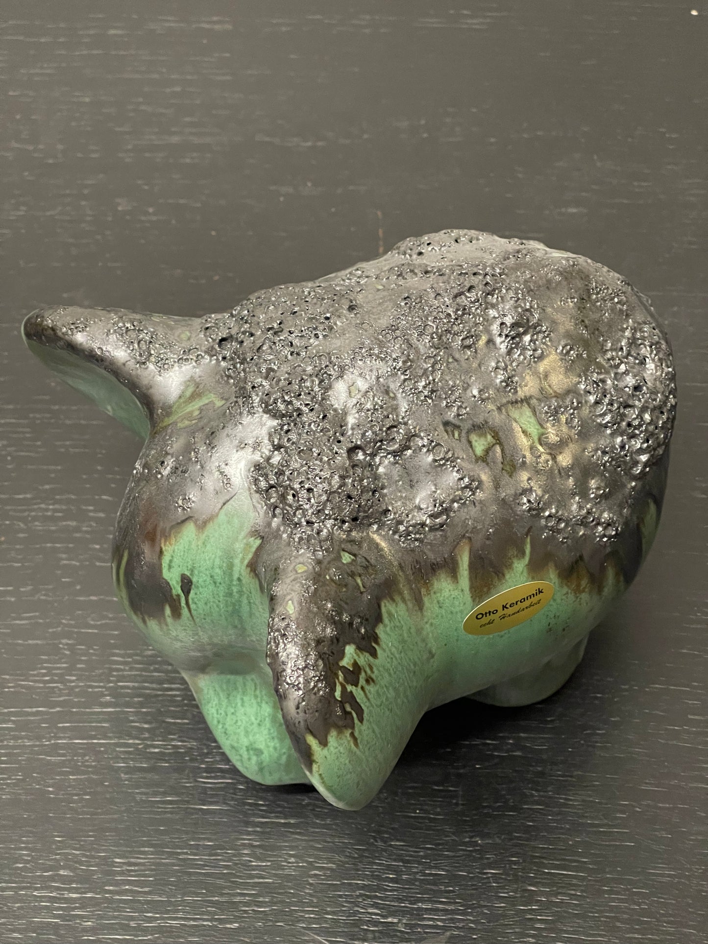 Otto Keramik Ceramic Elephant West German Pottery Fat Lava