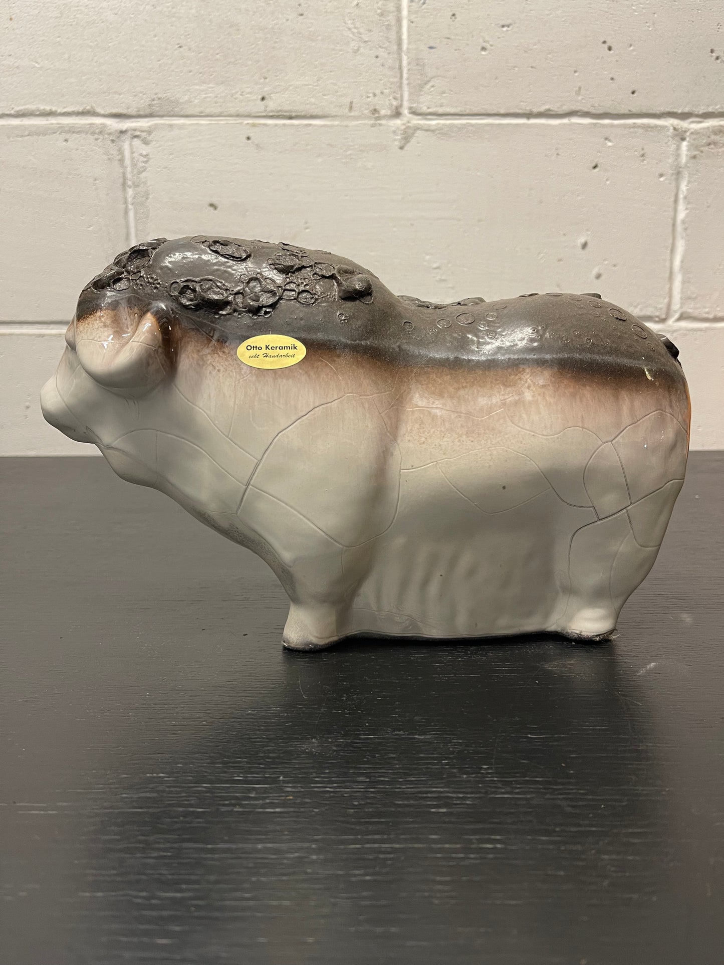 Otto Keramik Ceramic Buffalo West German Pottery Fat Lava