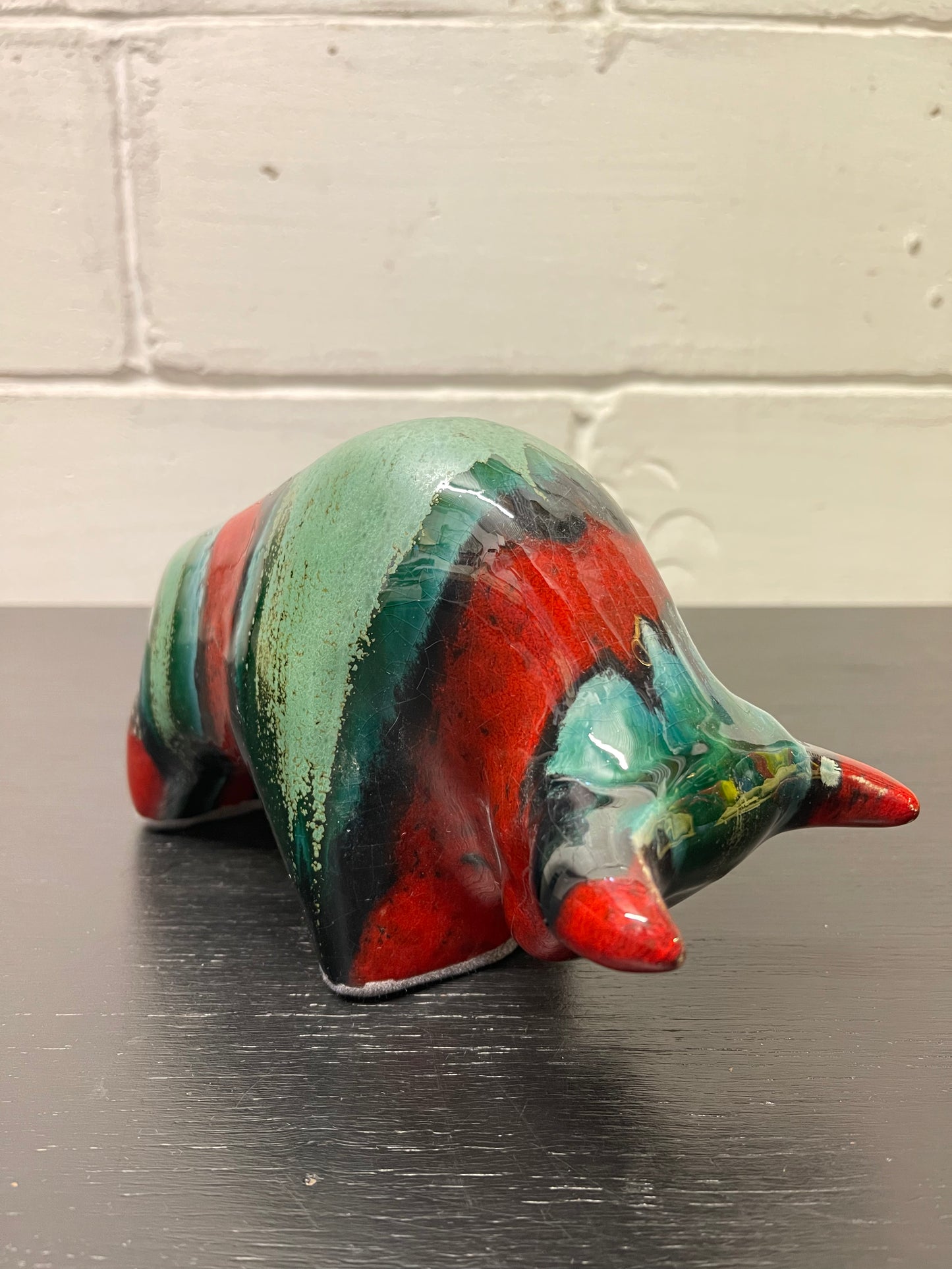 Otto Keramik Ceramic Bull West German Pottery Fat Lava
