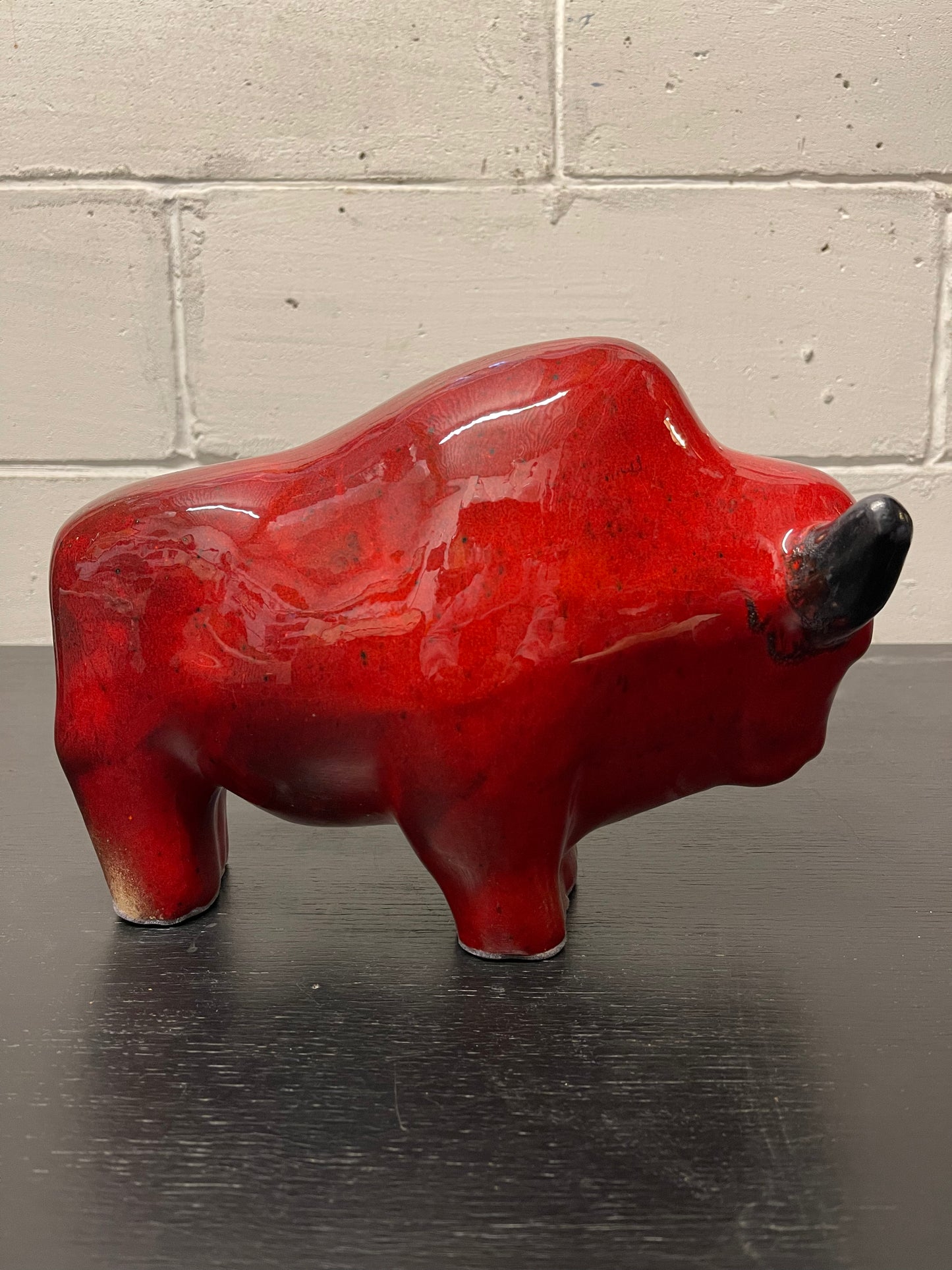 Otto Keramik Ceramic Bull West German Pottery Fat Lava