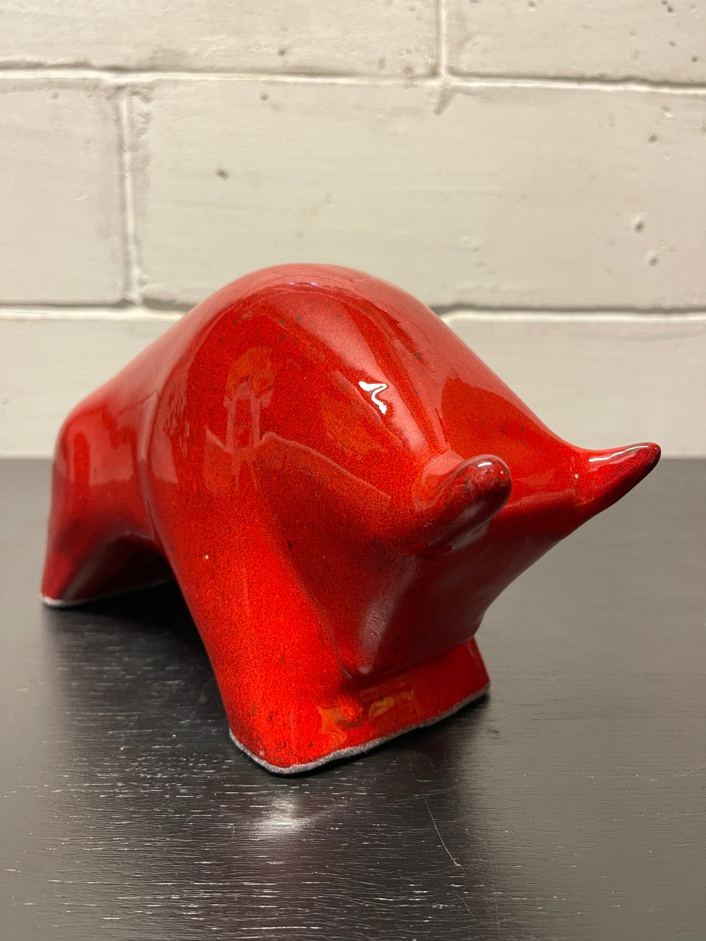 Otto Keramik Ceramic Bull West German Pottery Fat Lava