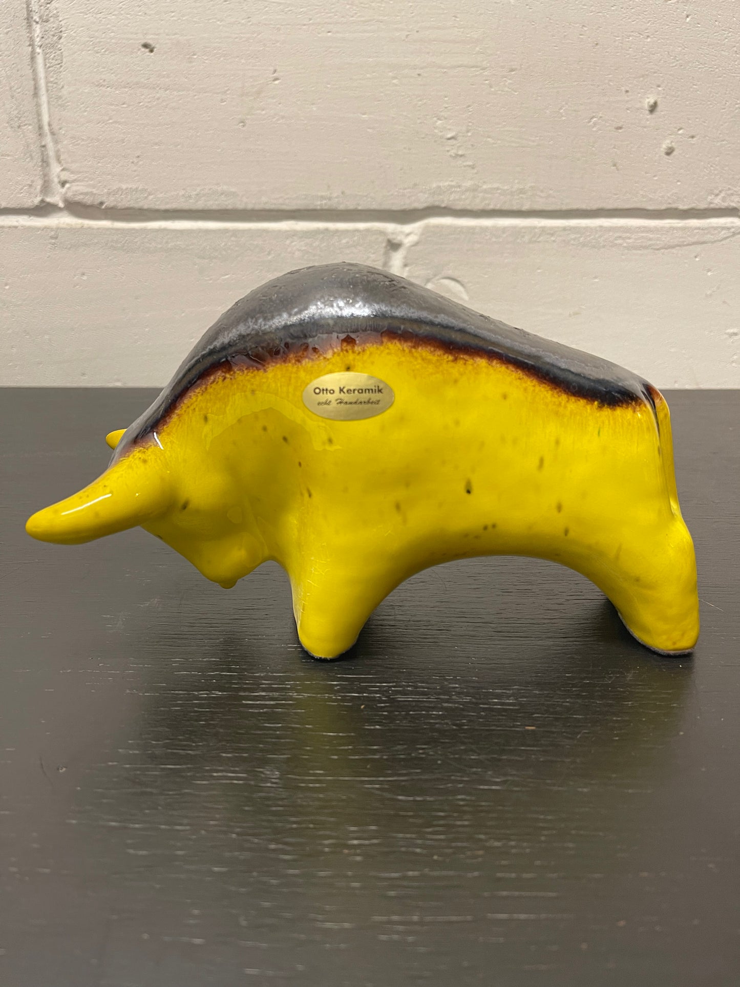 Otto Keramik Ceramic Bull West German Pottery Fat Lava