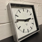 Czech Industrial 1960s Square Factory Clocks By Pragotron