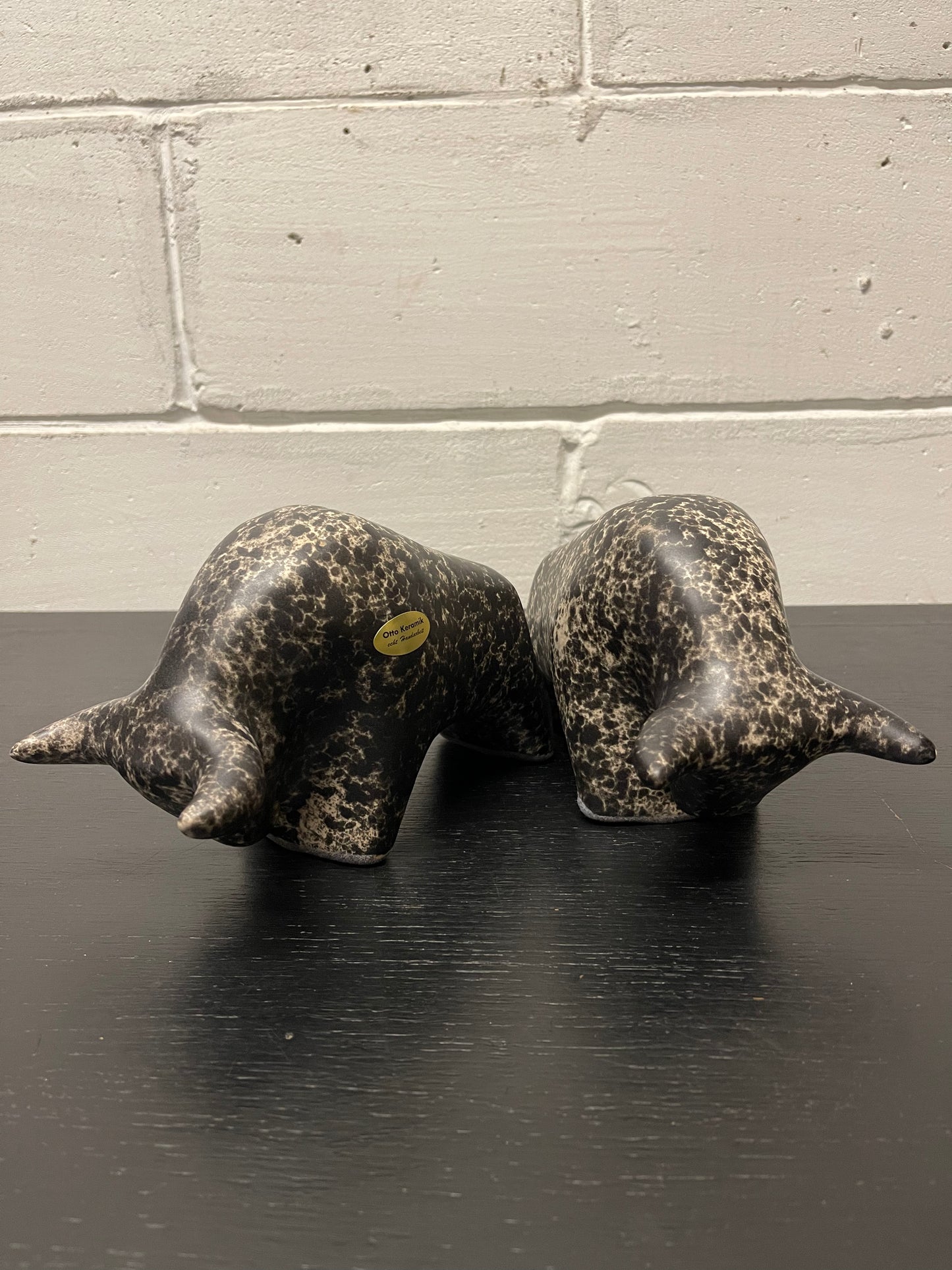 Otto Keramik Ceramic Bull West German Pottery Fat Lava