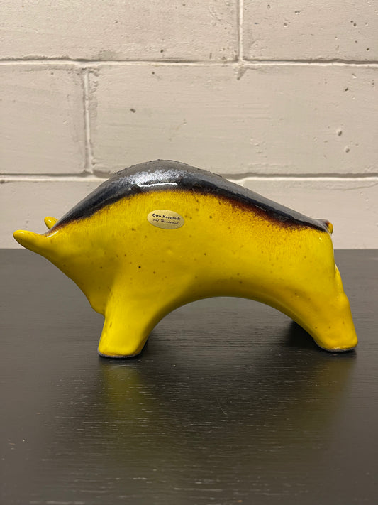 Otto Keramik Ceramic Bull West German Pottery Fat Lava