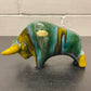 Otto Keramik Ceramic Bull West German Pottery Fat Lava