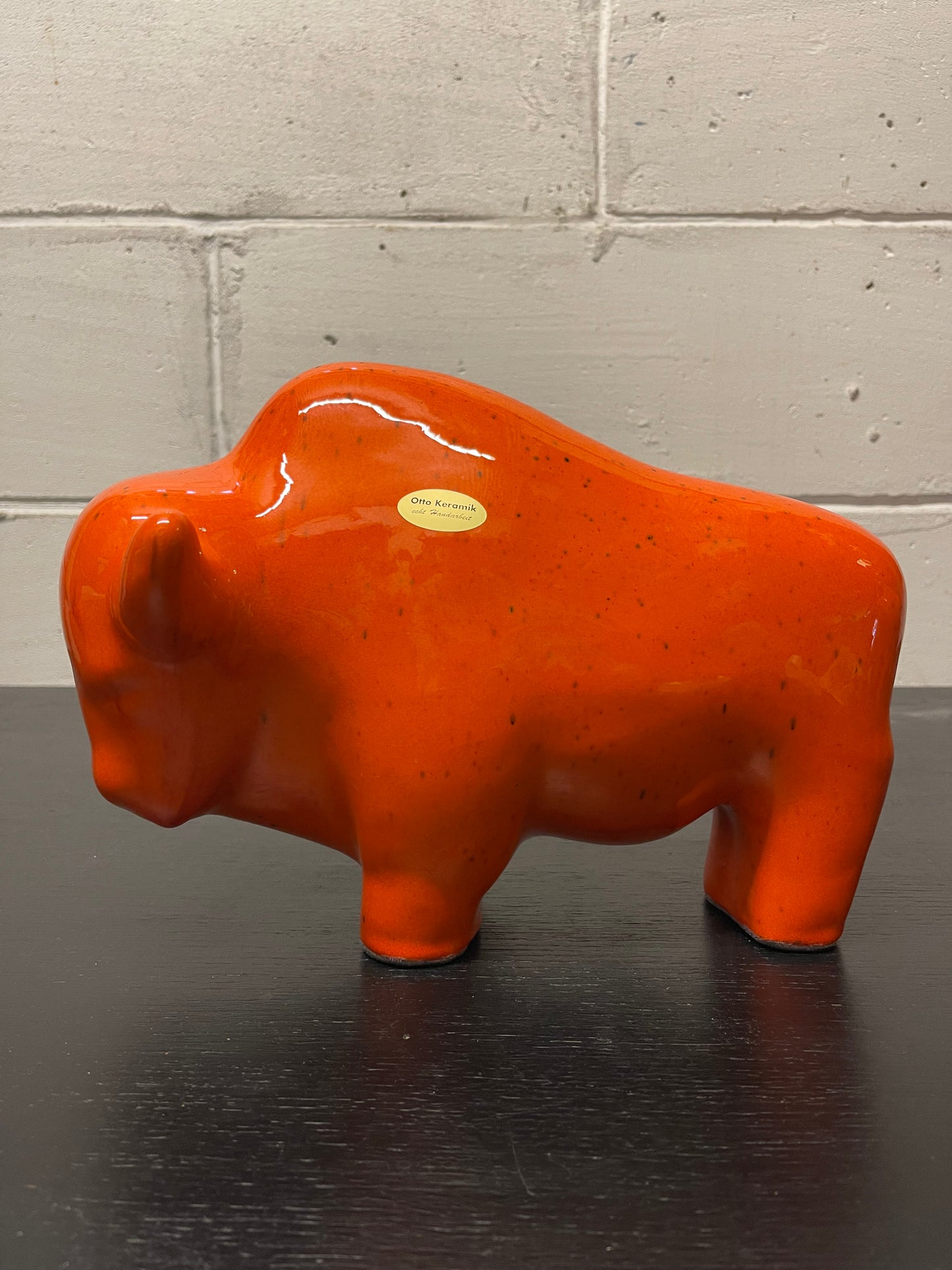 Otto Keramik Ceramic Bull West German Pottery Fat Lava