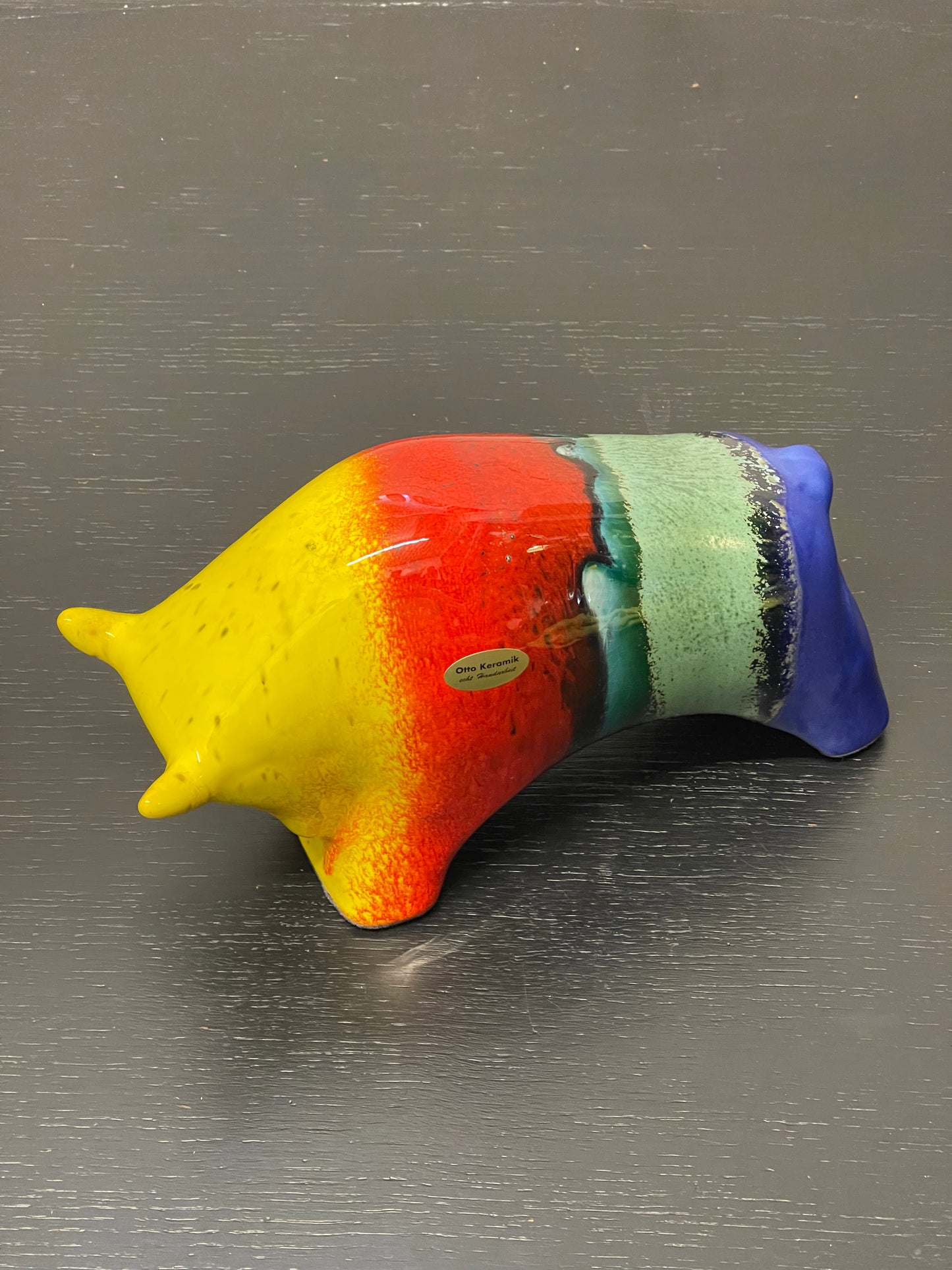 Otto Keramik Ceramic Bull West German Pottery Fat Lava