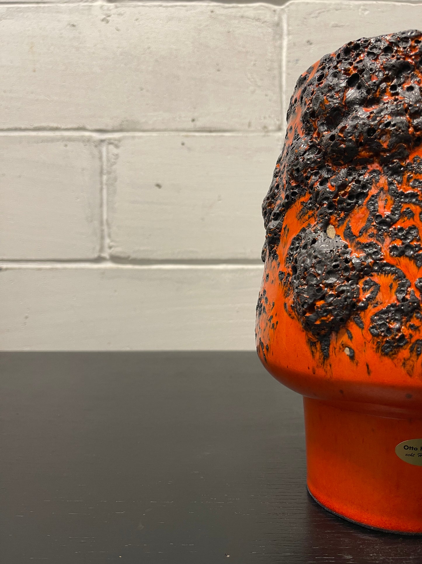 Otto Keramik Ceramic Fat Lava Vase West German Pottery
