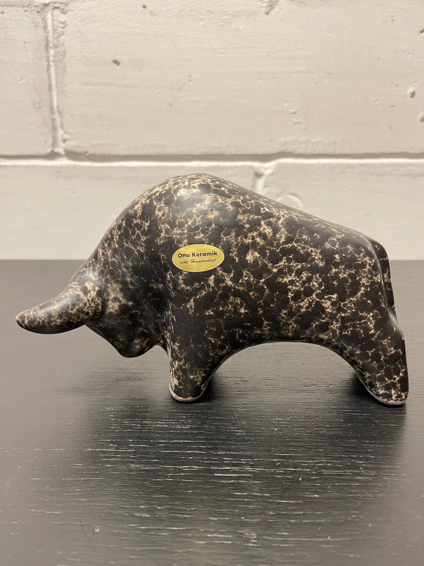 Otto Keramik Ceramic Bull West German Pottery Fat Lava