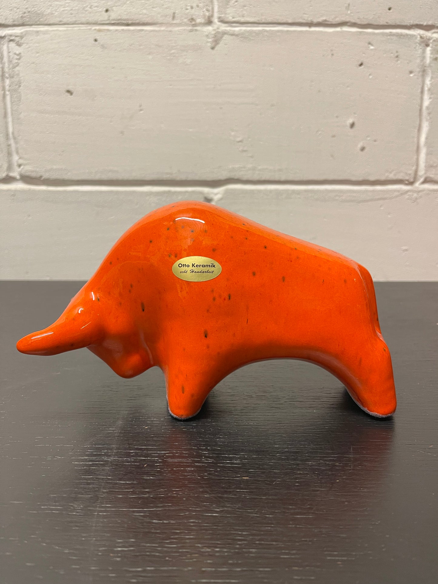 Otto Keramik Ceramic Bull West German Pottery Fat Lava