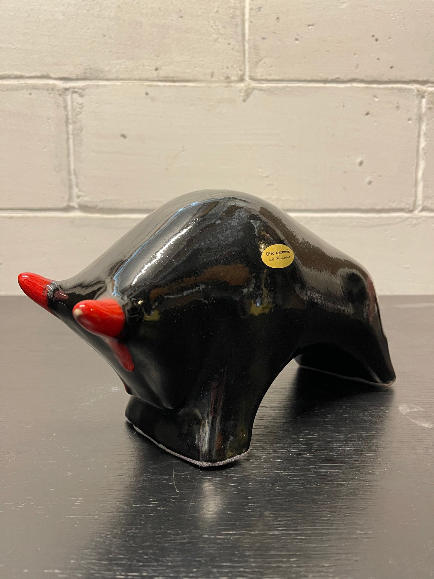 Otto Keramik Ceramic Bull West German Pottery Fat Lava