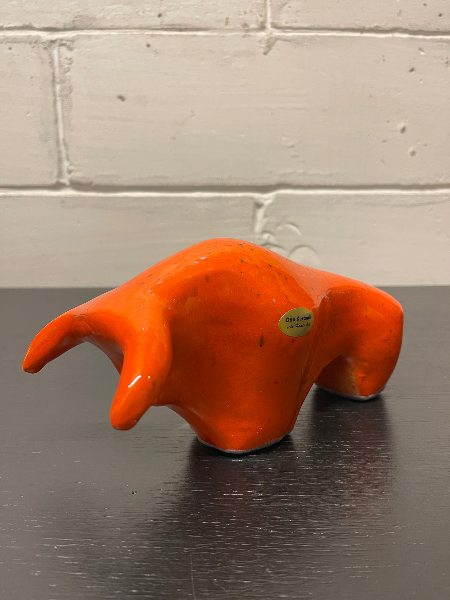 Otto Keramik Ceramic Bull West German Pottery Fat Lava