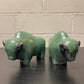 Otto Keramik Ceramic Bull West German Pottery Fat Lava