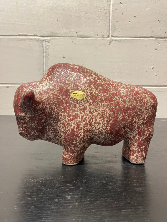 Otto Keramik Ceramic Bull West German Pottery Fat Lava