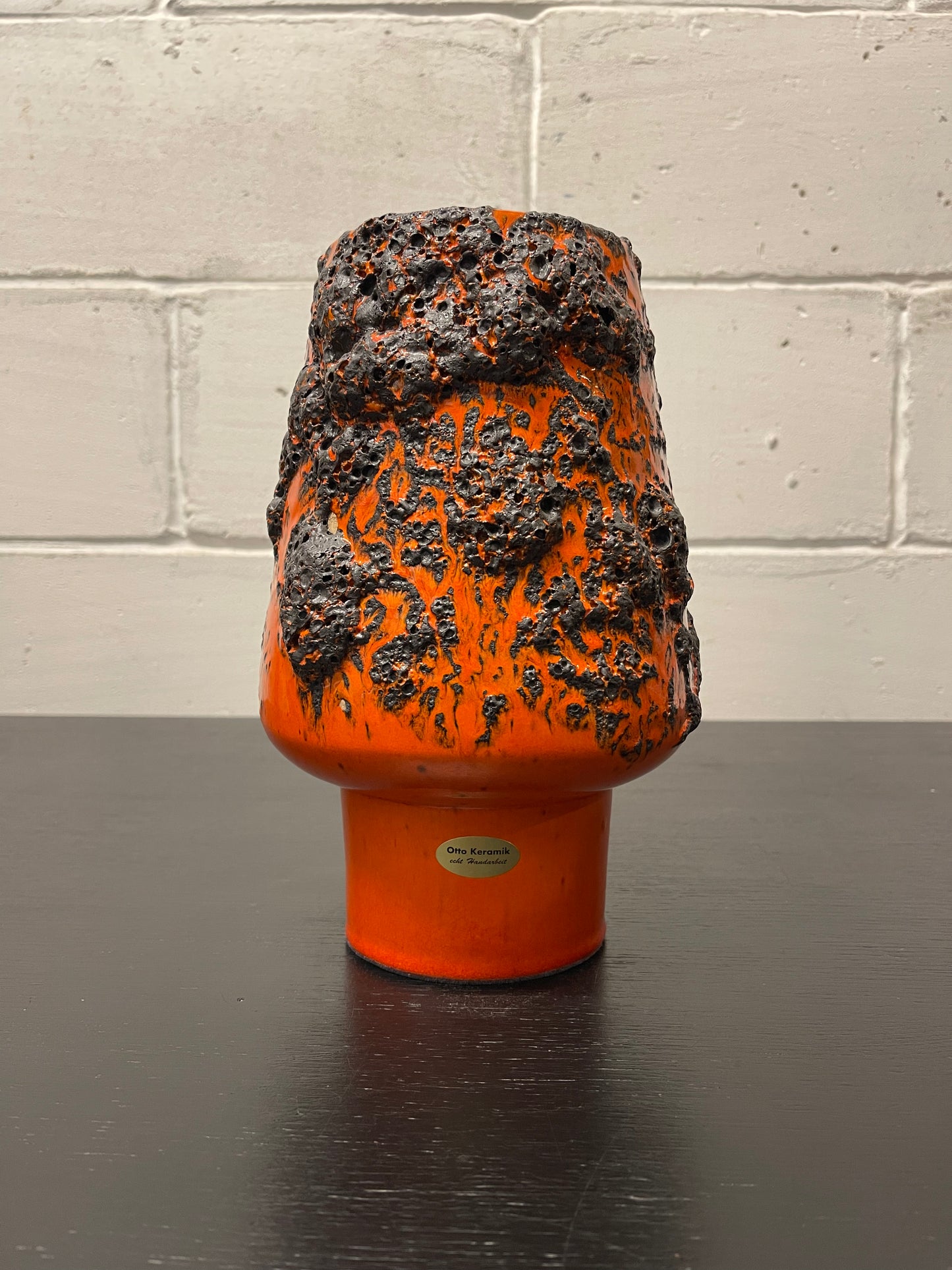Otto Keramik Ceramic Fat Lava Vase West German Pottery