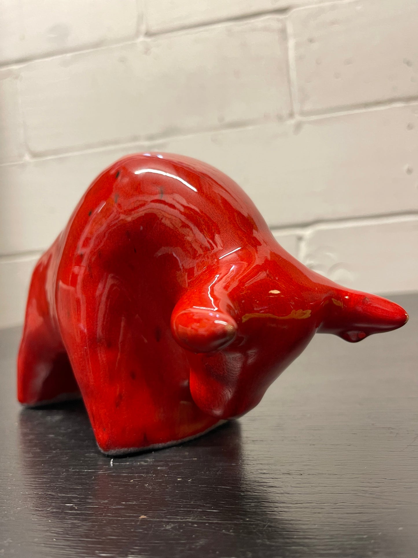 Otto Keramik Ceramic Bull West German Pottery Fat Lava