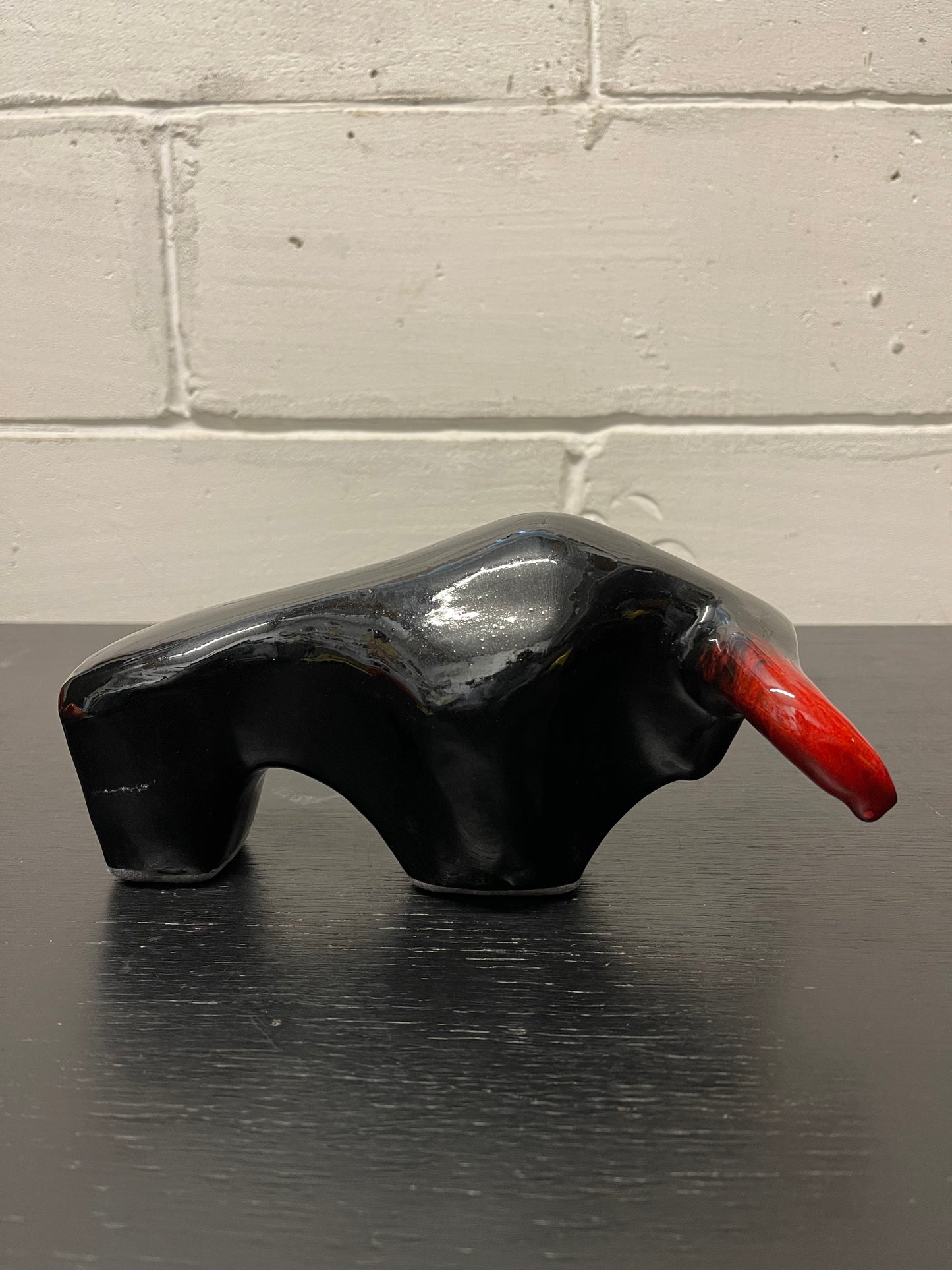 Otto Keramik Ceramic Bull West German Pottery Fat Lava