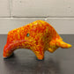 Otto Keramik Ceramic Bull West German Pottery Fat Lava